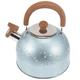 Stainless Steel Whistling Tea Kettle for Stove Top Whistle Tea Pot Metal Hot Water Kettle Hot Water Pot Stovetop Teapot Fast Boiling Camping Coffee Kettle Blue