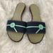 Kate Spade Shoes | Kate Spade Button Slides Size 7.5 | Color: Blue/Green | Size: 7.5