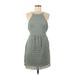 Romeo & Juliet Couture Casual Dress: Gray Grid Dresses - New - Women's Size Medium