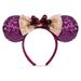 Disney Accessories | Minnie Mouse Sequined Ear Headband Epcot International Food & Wine Festival 2020 | Color: Purple/Tan | Size: Os