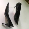 Gucci Shoes | Black Leather Gucci High Heel Pumps | Color: Black | Size: 7.5