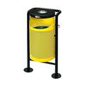 ZGEG Outdoor Trash Can Trash Bin Outdoor Trash Can Waste Storage Box with Ashtray Simple Yellow Outdoor Trash Can Is Suitable for Street Park Corridors Outdoor Garbage Can