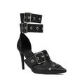 crazynekos Women's Stiletto High Heel Sandals Open Toe Ankle Strap Dress Shoes for Women Bride Ladies in Wedding Bridal Party Dress Shoes (Black,4)