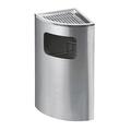 ZGEG Outdoor Trash Can Trash Bin Outdoor Trash Can Indoor Trash Can Multifunctional Trash Storage Box Mall Office Park with Ashtray Waste Storage Box Outdoor Garbage Can (Color : Silver)