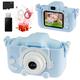 Kids Camera for Boys & Girls, 40MP & 1080P HD Digital Camera for 3-9 Years, Selfie Camera, Children Video Record Camera, Toddler Camera with 32GB SD Card Best Christmas Birthday Gift Toys - Blue