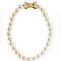 Kate Spade Jewelry | Kate Spade All Wrapped Up Knotted Pearl Necklace Gold Tone Textured Bow | Color: Gold/White | Size: Os