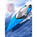 High Speed Boat Model 45-50km/h New Modular Battery 50CM (19.6") Large Hull New Boat Model Holiday Gift (Blue)