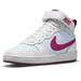 Nike Shoes | Nike Court Borough Mid 2 Leather Sneaker White Sangria Pink Prime Girl's Size 5y | Color: Pink | Size: 5g
