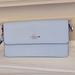 Coach Bags | Coach Women’s Large Leather Snap Wristlet Wallet Purse | Color: Blue | Size: Large