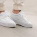 Adidas Shoes | Adidas Women's Sleek Super Low-Top Platform Sneakers Sz 5.5(36.5) | Color: White | Size: 5.5