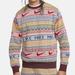 Nike Shirts | Nike | Men's Sportswear Fair Isle Club Holiday Crewneck Sweatshirt | Color: Brown/Cream | Size: Xl