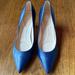 Nine West Shoes | Nine West 9x9 Navy Pointy Toe Pumps Leather Uppers Size 8.5 | Color: Blue | Size: 8.5