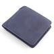 VOSMII Wallet Men Wallet Leather Credit Card Holder Coin Purse Brand Wallet Frosted Short Wallets Men Wallet (Color : Blue)