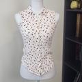 Disney Tops | Disney Collection By Lauren Conrad Mini Mouse Sleeveless Blouse In Vanilla Ice | Color: Cream/Red | Size: S