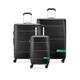 United Colors of Benetton Now Hardside Luggage with Spinner Wheels, Black, 3 Piece Set 19/23/27 Inch, Black, 3 Piece Set 19/23/27 Inch, Now! Hardside Luggage with Spinner Wheels