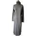 Athleta Dresses | Nwt Athleta Organic Cotton Turtleneck Maxi Dress Size Medium Gray Long Sleeve Po | Color: Gray | Size: M