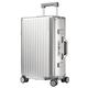 Sindermore 20in Silver Aluminum Carry on Luggage Suitcase with Spinner TSA, White Silver, Carry on 20 inch Pro, Aluminum Hardside Luggage With Spinner Wheels