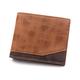 VOSMII Wallet Mens Wallets Leather Tri-fold Short Wallet Male Retro Business Coin Purse Bag Multifunctional Card Wallet (Color : Brown)