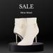 Nine West Shoes | Nine West Women’s Tarin Pointed Toe Zip-Up Dress Heeled Ankle Boots, White | Color: White | Size: 8.5