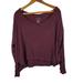 American Eagle Outfitters Tops | American Eagle Soft & Sexy Rib Long Sleeve Top Burgundy | Color: Purple/Red | Size: S