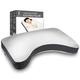 Curved Pillow - Side Sleeper Pillow for Neck and Shoulder Pain Relief – Adjustable Shredded Memory Foam - Cervical Shoulder Pillow for Back Sleepers - Ergonomic Orthopedic Contour Pillows for Sleeping