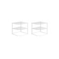 IJNHYTG Storage rack 2 Pack Kitchen Cupboard Shelf Organiser,3 Tier Corner Shelf Plate Storage Rack Cupboard Organiser for Kitchen