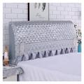 Bed Headboard Cover Bedside Cover Embroidery Bed Head Cover Bed Back Dust Protector Stretch All-inclusive Headboard Cover for King Double Bed (Color : D, Size : W180 x H65cm)