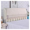 Bed Headboard Cover Bedside Cover Embroidery Bed Head Cover Bed Back Dust Protector Stretch All-inclusive Headboard Cover for King Double Bed (Color : C, Size : W220 x H65cm)