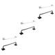 2 Pieces Towel Rail Hanger Towel Bars Wall Mounted Towel Rack Suction Cup Towel Holder Storage Rack Wall-mounted Towel Racks Towel Shelf Rack Single Bar Towel Rack Towel Rod Shelf (Black Whitex3pcs 34