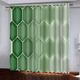 3D Green Geometric Hexagon Printing Bedroom Curtains Blackout - Kids Bedroom Eyelet Curtain Privacy Protection, Thermal Insulated Drapes For Living Room Kitchen 2 Panels 264X210cm