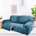 Recliner Sofa Chair Covers, Stretch Reclining Couch Covers, Recliner Chair Cover 2 Seater, 6-Pcs Extra Wide 75" - 100", Thick Soft Washable,Recliner Sofa Slipcovers For Living Bedroom Home,B