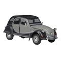 RSFIL Scale Model Vehicles 1:24 For Citroen 2CV 6 Small Car Scale Model Car Toy Car Gift Diecast Vehicle Collection Finished Car (Color : Grey)