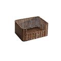 IJNHYTG Box Desktop Storage Fruit Basket Organizer Seaweed Woven Storage Baskets Rectangular Book Sundries Organizer Home Decoration (Color : Brown)