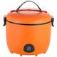 LEgdor Mini Cute Rice Cooker with Non-Stick Removable Inner Pot/Keep Warm Function Rice Cookers Small 450W/1.8L,Orange,Orange