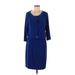 Nine West Casual Dress - Popover: Blue Dresses - Women's Size 6