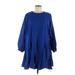 H&M Casual Dress - DropWaist: Blue Dresses - Women's Size Medium