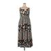 Torrid Casual Dress - Maxi: Black Floral Motif Dresses - Women's Size 1X Plus