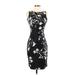 Calvin Klein Casual Dress - Sheath: Black Jacquard Dresses - Women's Size 2 Petite
