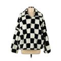 Pol Fleece Jacket: White Plaid Jackets & Outerwear - Women's Size Medium