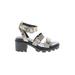 Steve Madden Sandals: Silver Animal Print Shoes - Women's Size 9