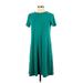 J.Jill Casual Dress - DropWaist: Teal Solid Dresses - Women's Size X-Small
