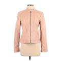 Cole Haan Faux Leather Jacket: Pink Jackets & Outerwear - Women's Size Small