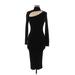 Forever 21 Cocktail Dress - Sweater Dress: Black Dresses - Women's Size Medium