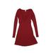 Dress - Sweater Dress: Burgundy Solid Skirts & Dresses - Kids Girl's Size X-Small