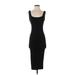 Zara Casual Dress - Midi: Black Solid Dresses - Women's Size Small