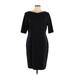 BOSS by HUGO BOSS Casual Dress - Shift: Black Solid Dresses - Women's Size 12