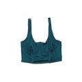 Swimsuits for all Swimsuit Top Teal Solid Swimwear - Women's Size 14