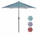 Outdoor Patio 8.7-Feet Market Table Umbrella with Push Button Tilt and Crank,Stripes With 24 LED Lights[Base is not Included]