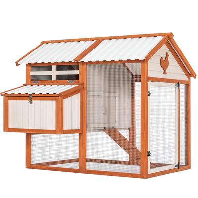 Weatherproof outdoor chicken coop with Removable Bottom and PVC Roof