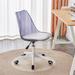 Acrylic Clear Desk Chair with Wheels, Adjustable Height Home Office Armless Ghost Swivel Chair,Vanity Rolling Chair for Girls